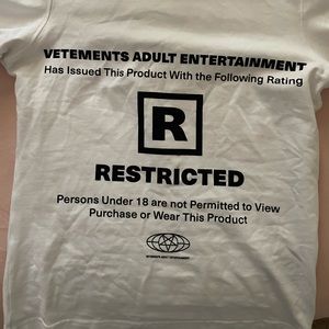 VETEMENTS White 'Restricted' T-Shirt